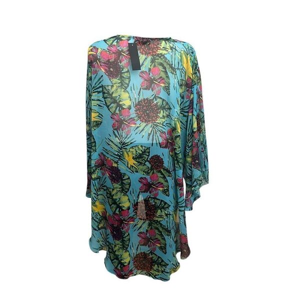 Steve Madden Floral Kimono Chiffon Lightweight Tie Front Cover Up ONE SIZE New - Picture 5 of 7